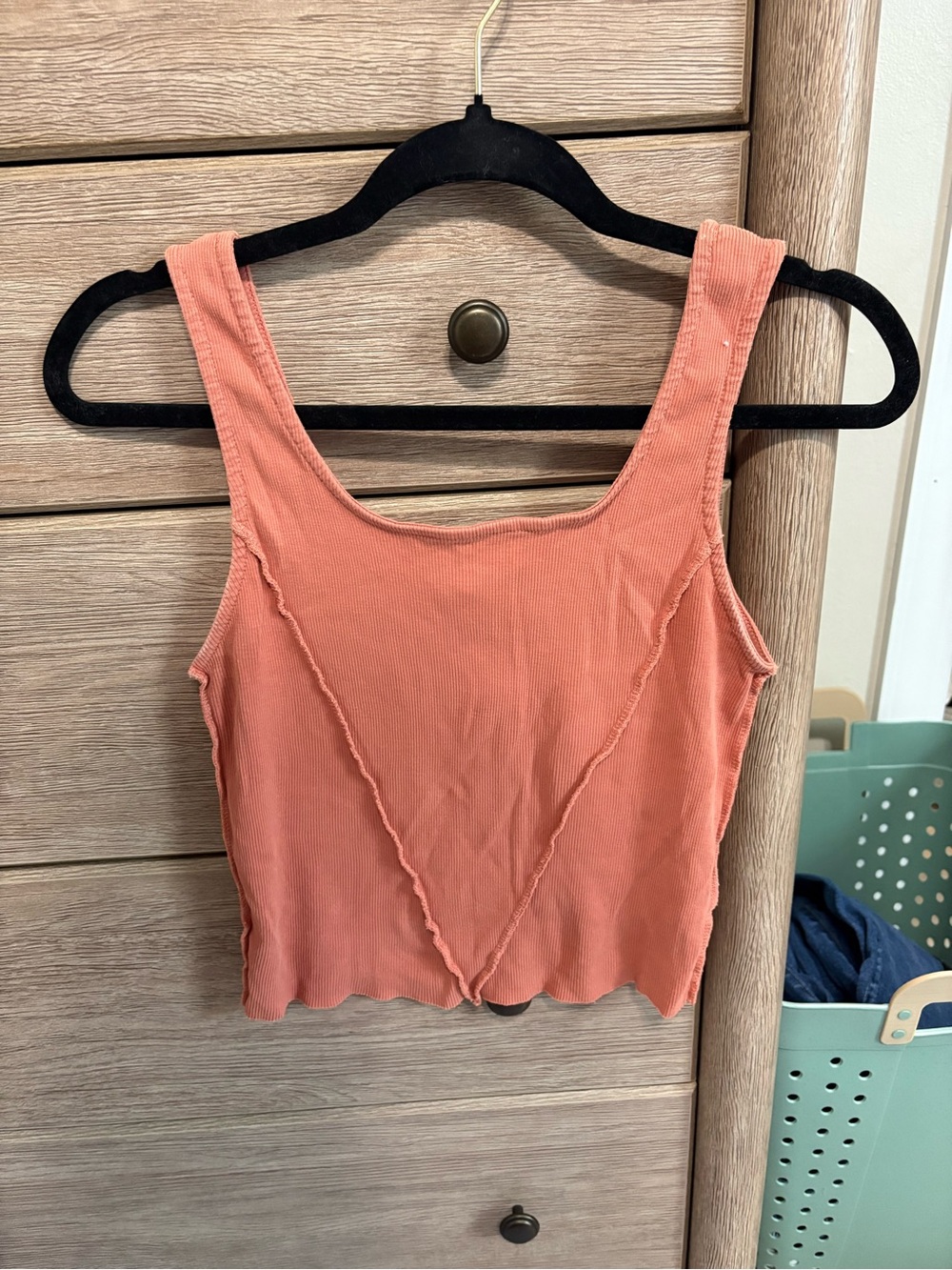 Buckle- Gilded Intent Coral Ribbed V-Panel Crop Tank